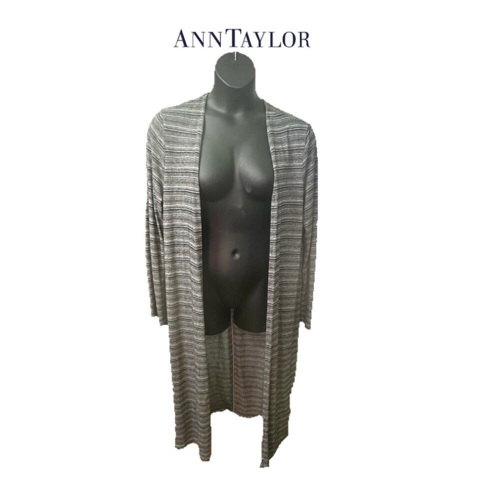 Ann Taylor Loungewear Gray & Black Duster Sz. XL - Picture 3 of 6
